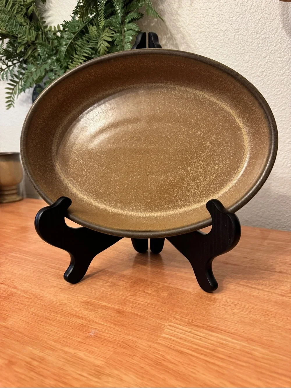 Vintage Denby Langley Romany Brown Large Oval Baker